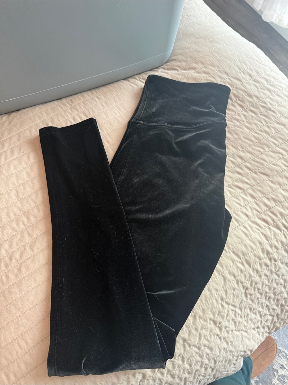 SPANX Black Velvet Leggings